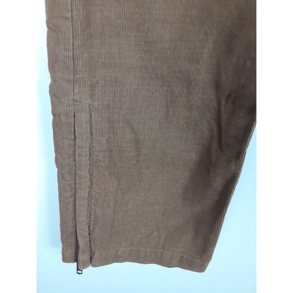 BCBG MaxAzria Womens Brown Slim Leg Corduroy Pants Snap Pocket Lightweight 4 - Picture 4 of 10